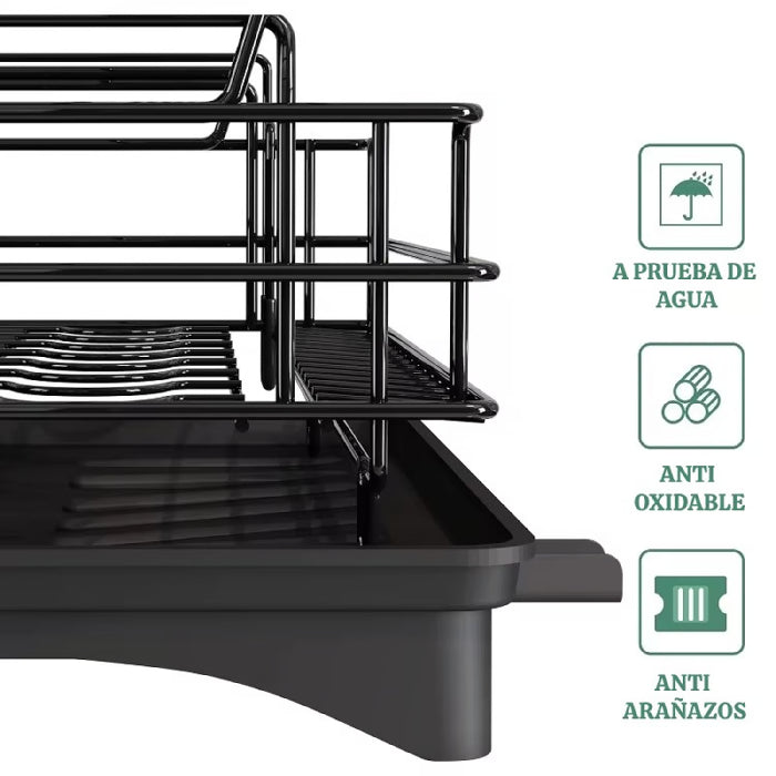 Secaplatos Escurridor 2 Niveles Desmontable Moderno