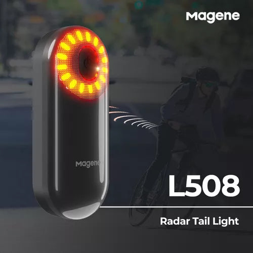 Luz Trasera Bicicleta De Radar Sensor Magene L508 Color Negro