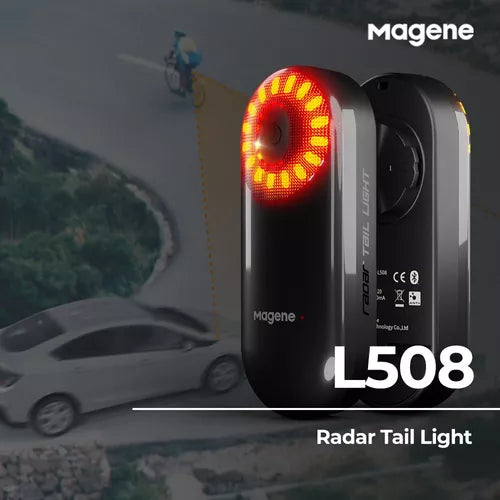 Luz Trasera Bicicleta De Radar Sensor Magene L508 Color Negro