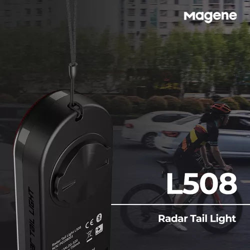 Luz Trasera Bicicleta De Radar Sensor Magene L508 Color Negro