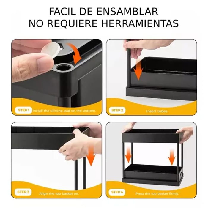 Organizador Multifuncional Baño Cocina 2 Niveles